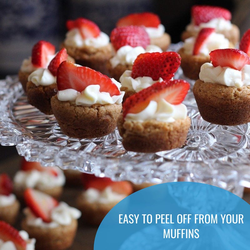 KPKitchen White Mini Cupcake Liners - 300-Pack - Mini Cups Sized Paper Cupcake Wrappers - Fits Perfectly Any Muffin Baking Pan - Cup Cake Liner for Cupcakes, Muffins, Keto Fat Bombs & Cheesecakes - Image 5